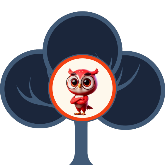 Orange owl in a tree representing supported employees within Member Benefits