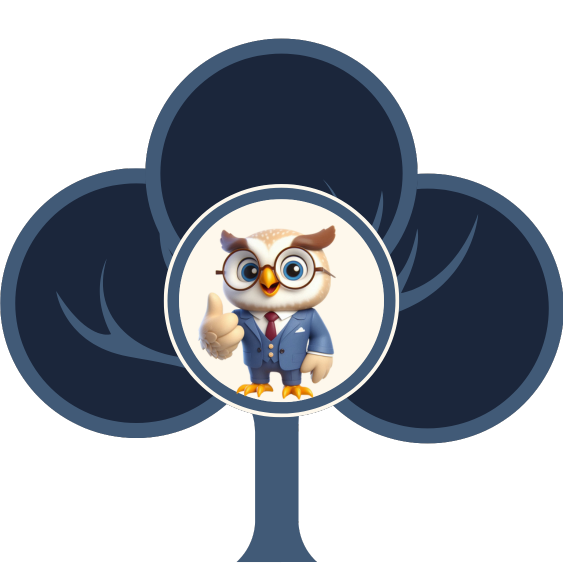 White B2B owl perched in a tree symbolising business partnerships