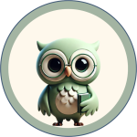 Green owl inside a circle representing a valued member in the benefits program